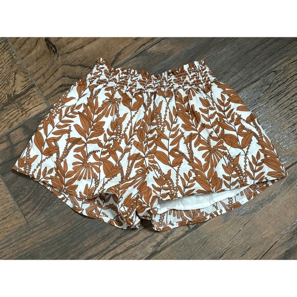 Janie & Jack Top Shorts Two Piece Matching Set Brown Floral Summer Tropical Sz 6 - Picture 10 of 11